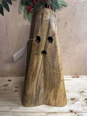 New Becki Owens Wooden Ghost Figurine Halloween Decor